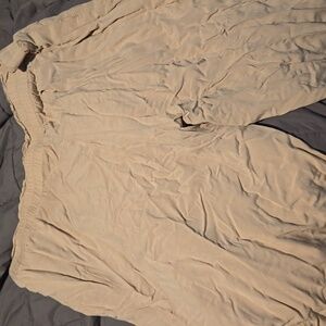 Shein Curve women's 5XL elastic waist beige slacks